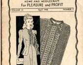 Workbasket Magazine 2 issues Vol 13 No 7 April 1948 and Vol 13 No 11 Aug 1948