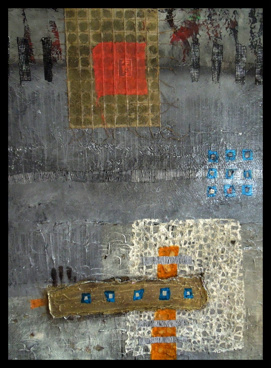 Huge Abstract  Mixed Media Painting by Kim Bosco
