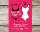 Naughty & Nice Lingerie Shower invitation - Set of 15