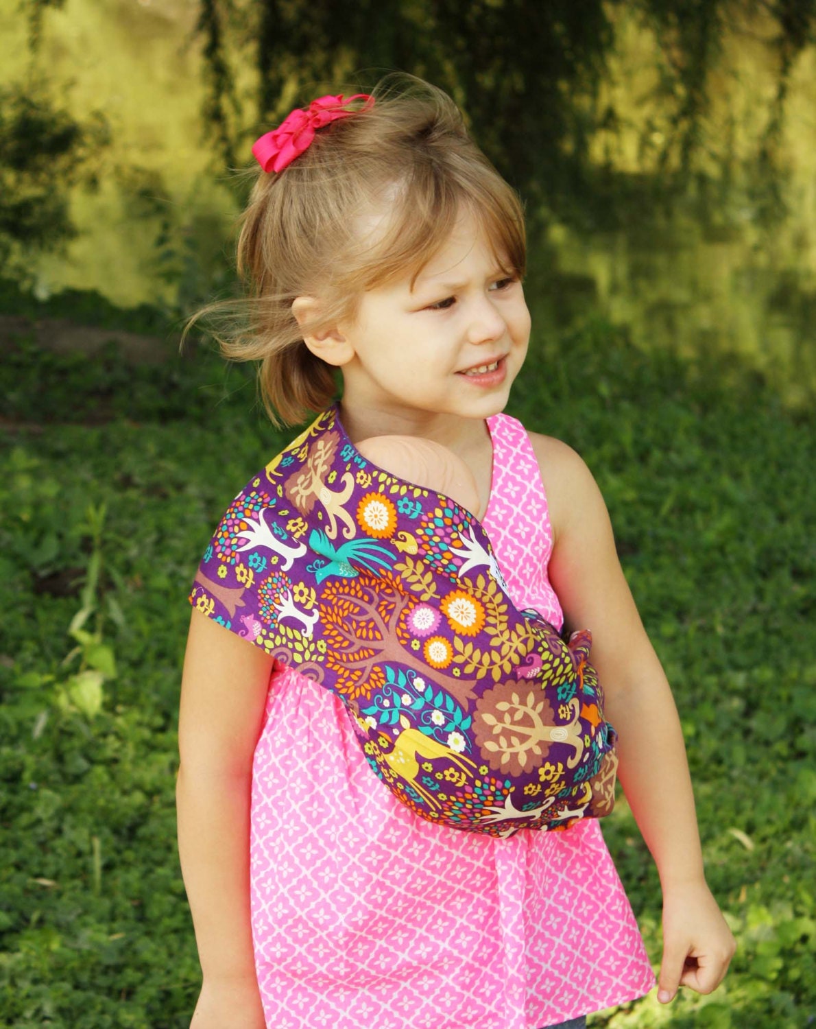Baby Doll Sling Toy Pouch Style Doll Carrier - Fantasy Forest - FAST SHIPPING