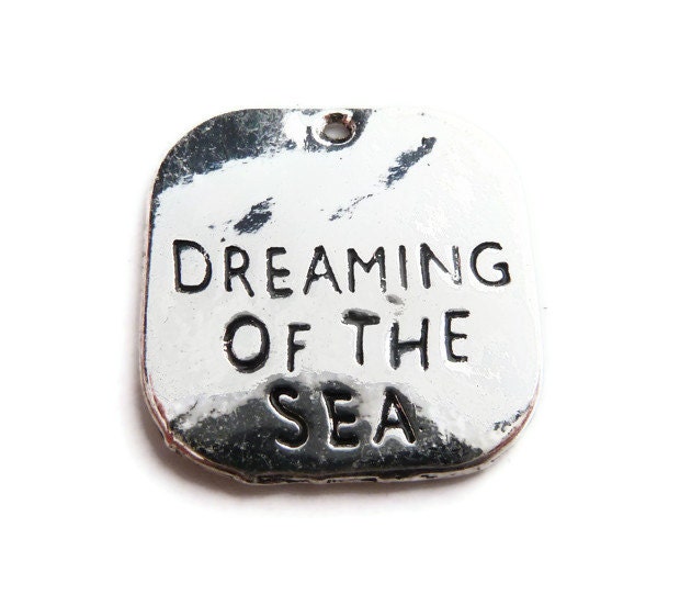 Dreaming of The Sea,  Charm,  6 Pcs,  Silver  Metal Charms, Beach Charms,  Sea, Nautical Charms