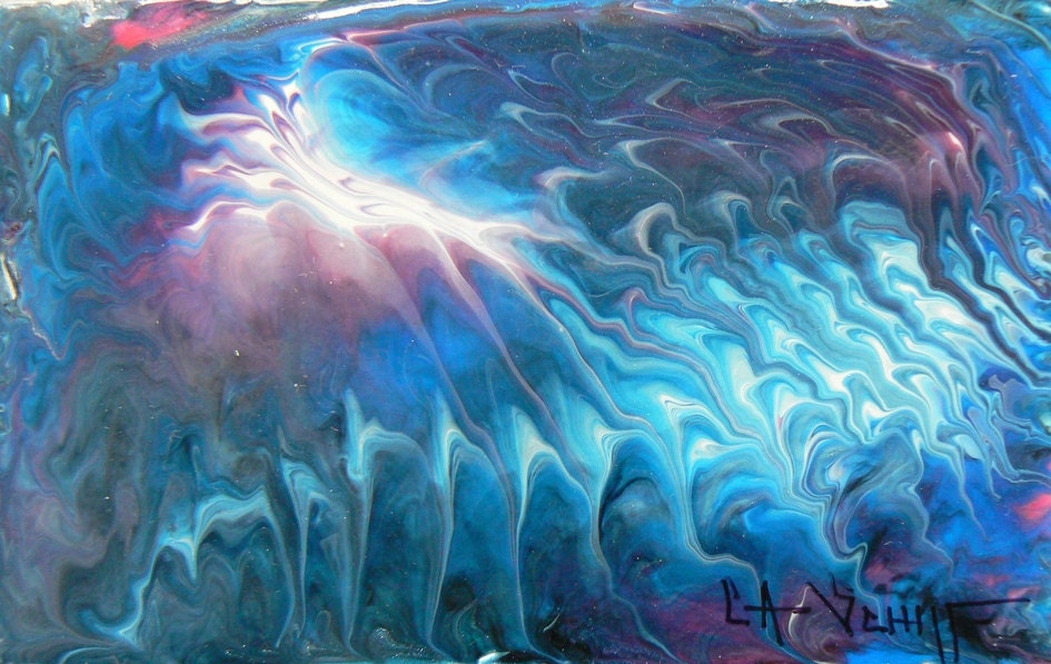 Abstract Painting, Contemporary Art, Original Mixed Media 3x5"