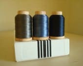 Vintage Belding Corticelli Silcora thread, 3 assorted colors on wood spools