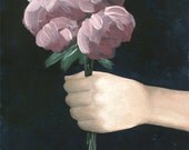 I Picked You Something - 11x14 print of an original painting