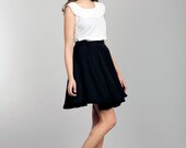 30% off women black mini summer skirt, black skirt full circle extra fabric woman summer skirt, elegant black skirt.