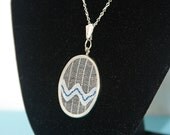 Ric Rac and Fabric Pendant Necklace