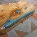 4 Olive wood Cutting board/Bread board. Olive wood Sky Blue Apatite/Lapis