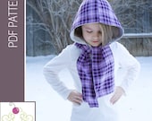 The Reversible Scoodie Hooded Scarf PDF Sewing Pattern with optional Ruffle from The Sweetest Patterns - Instant Download
