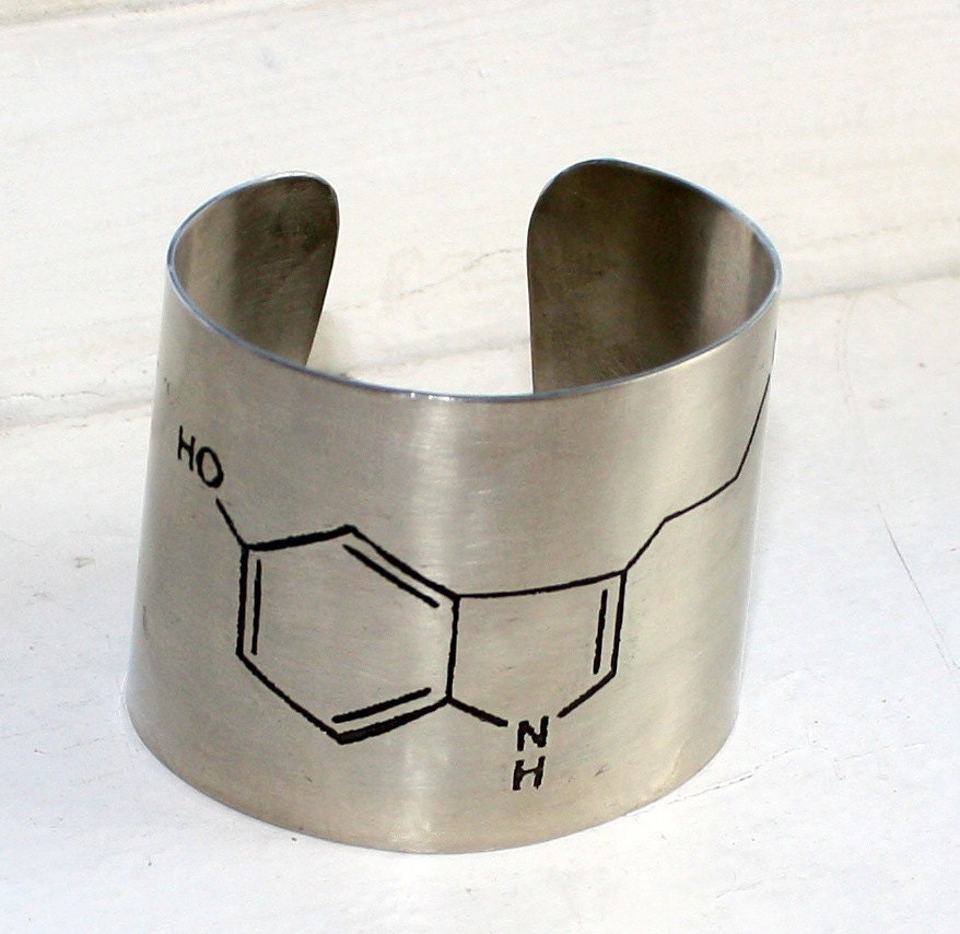 Serotonin Etched Cuff Bracelet