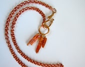 Siam Necklace - Orange Kyanite, Bronze and Copper