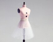 White mist - Ballet tutu skirt for Blythe Dal Pullip. doll petticoat outfit by KarolinFelix