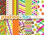 Buy 2 Sets, Get 2 Sets FREE - Digital Paper Pack - Summer Whimsy Papers