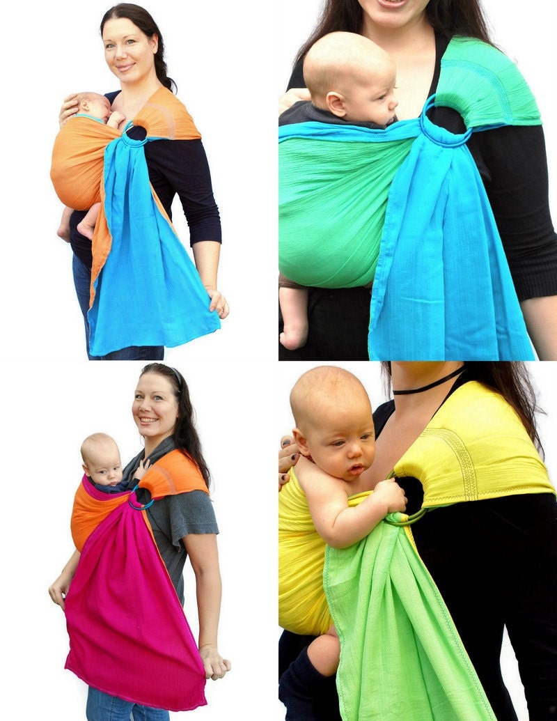 Design Your Own - Ring Sling Baby Carrier Gauze Double-layer Pleated Shoulder - Made to Order