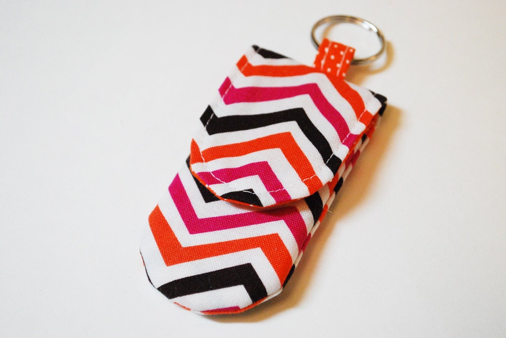 Lip Balm Keychain Holder - Mod Chevrons