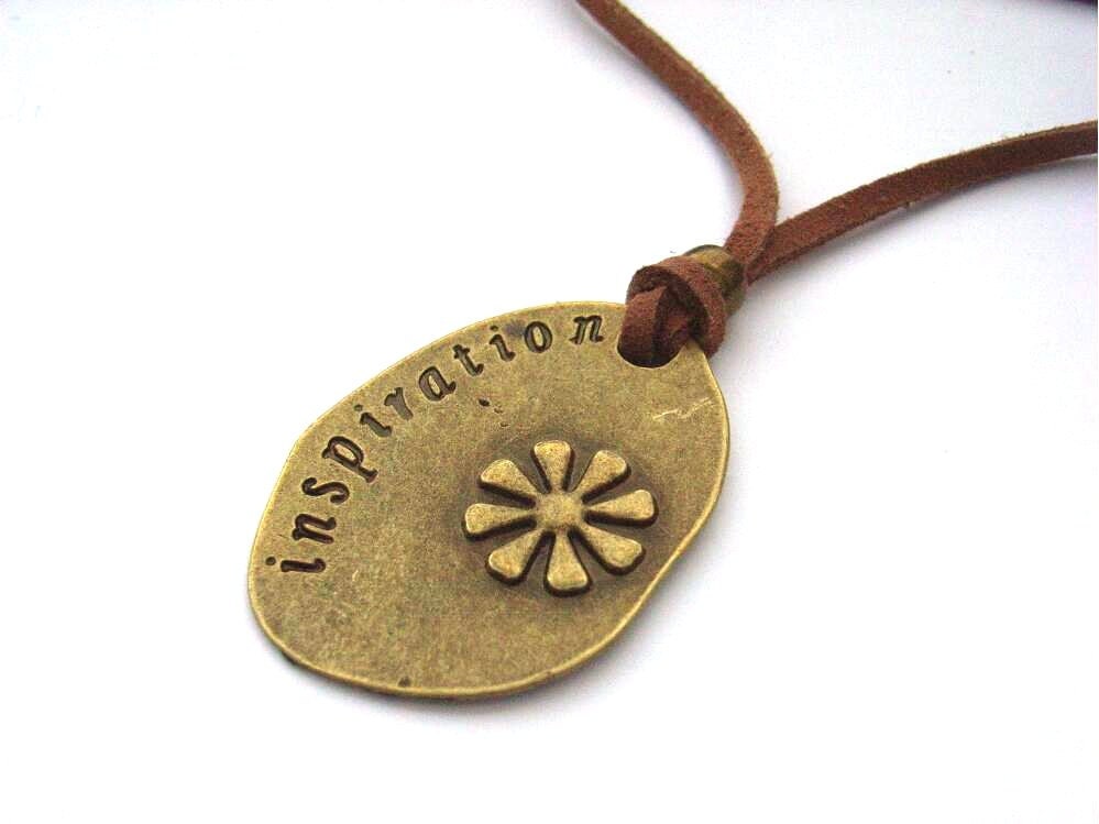 Inspiration cord charm necklace
