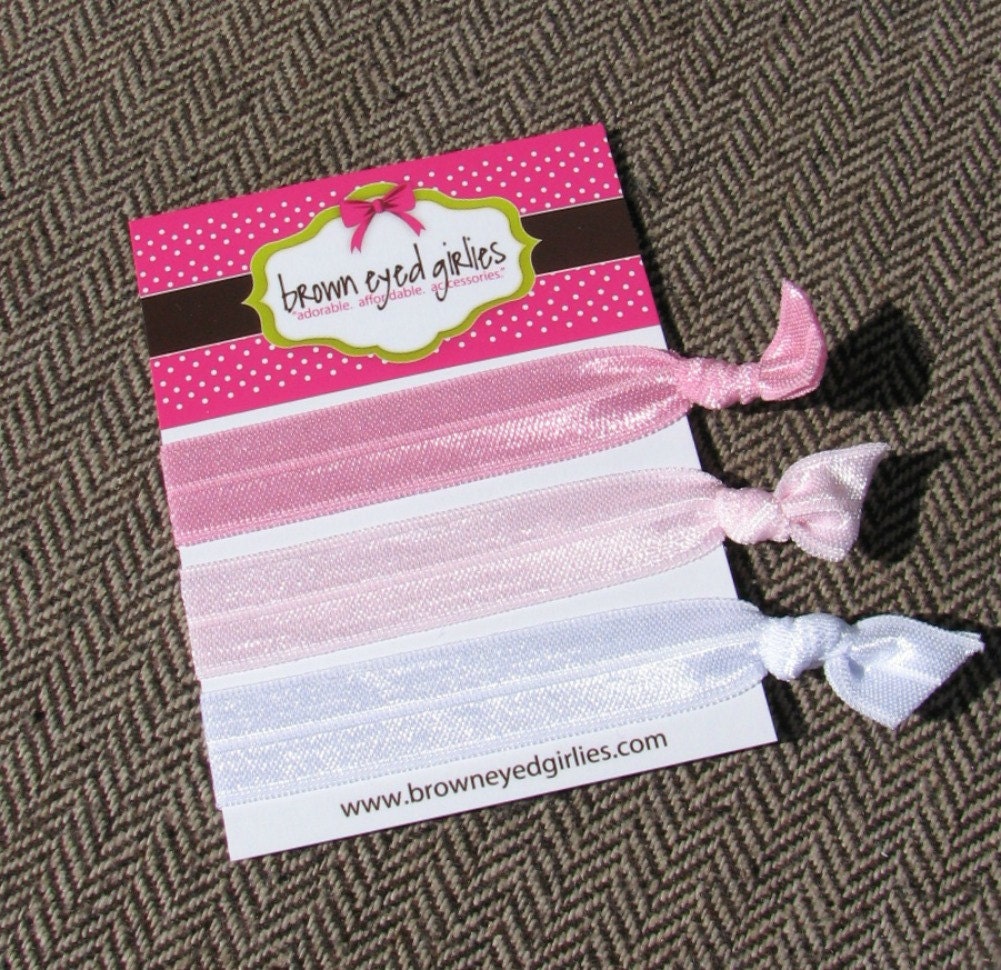 Elastic Hair Ties - Pink Ombre