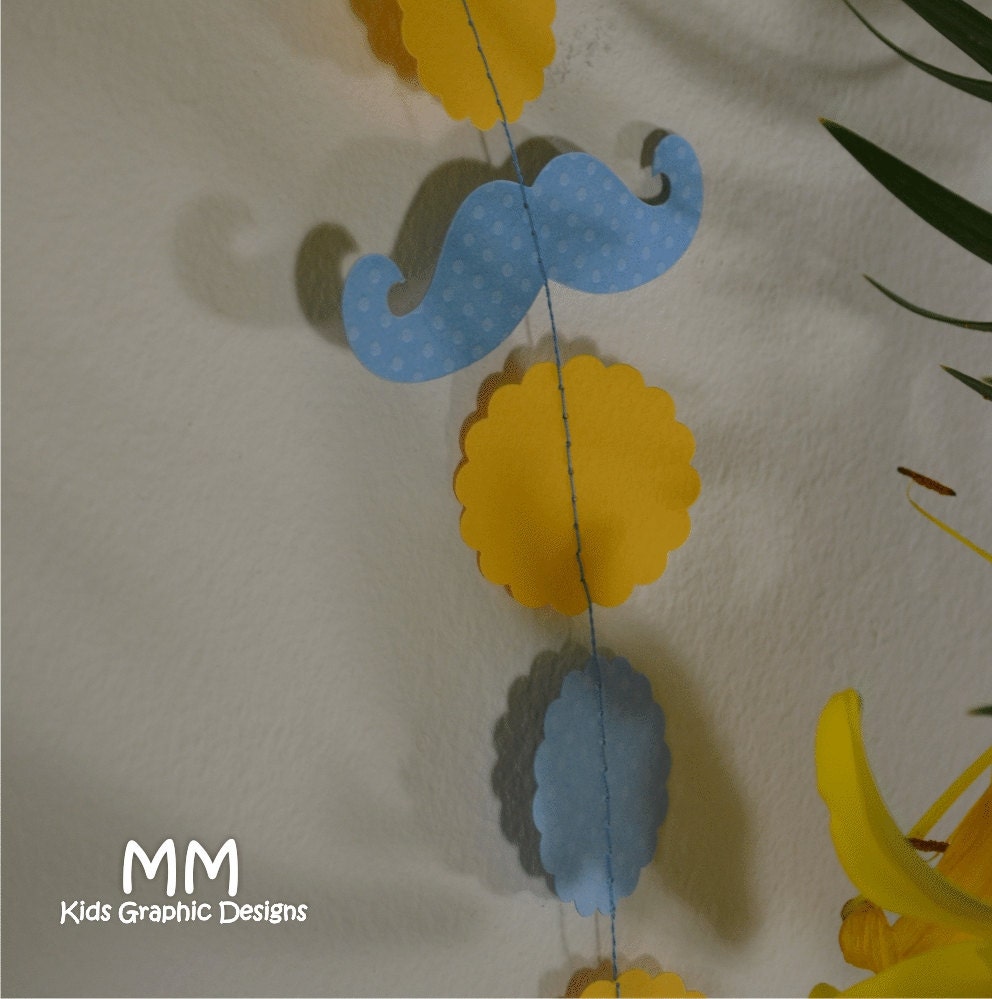 Mustache Paper Garland - Baby Shower - Party Decoration - Birthday Party Il_170x135