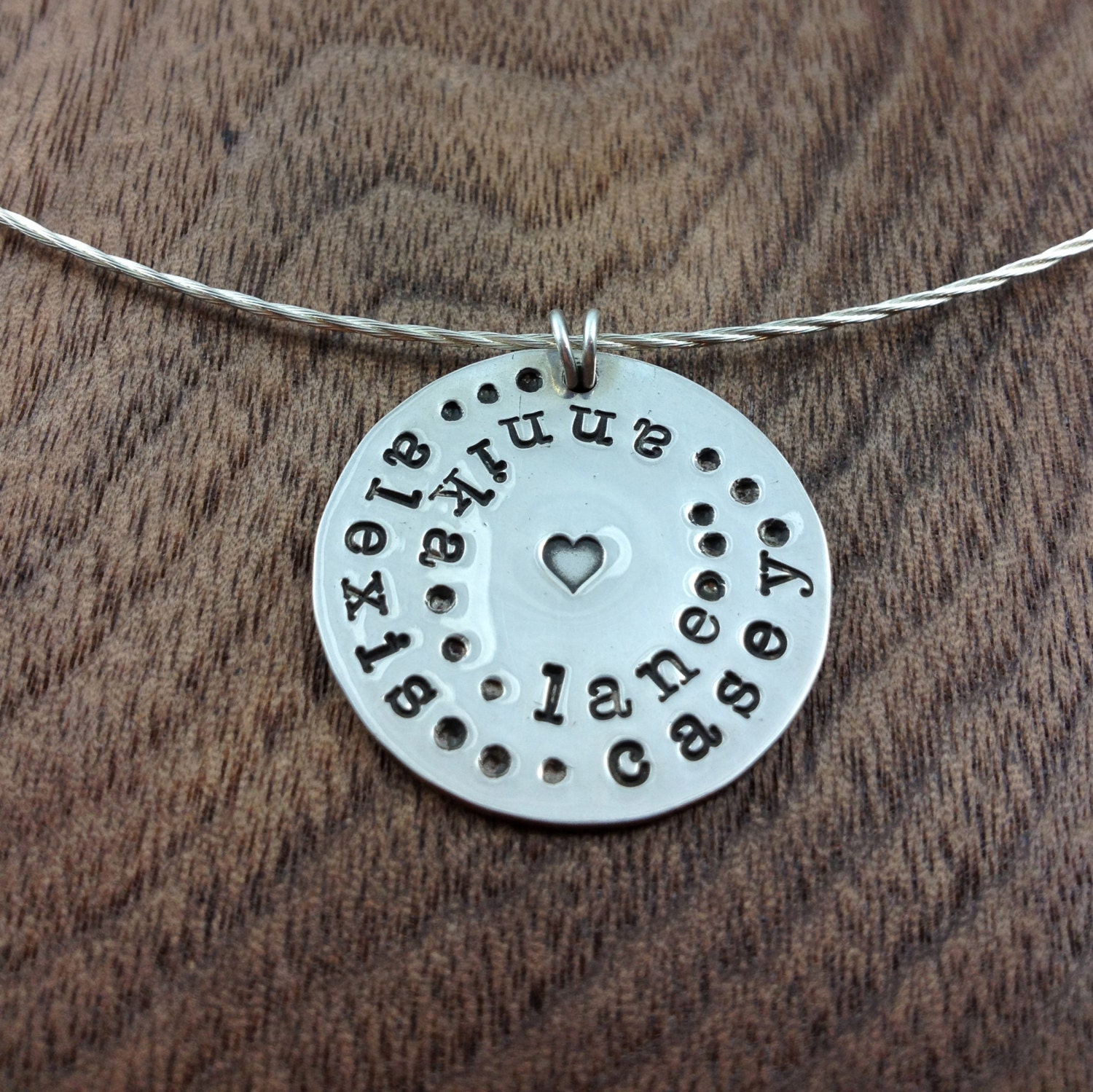 DISC ONLY - the family circle personalized sterling charm necklace