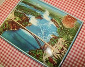 Vintage Rileys Toffee Tin, Made in England, Halifax, blue, metal, litho, 1960s, Riley Brothers, souvenir, Niagara Falls, USA, Canada