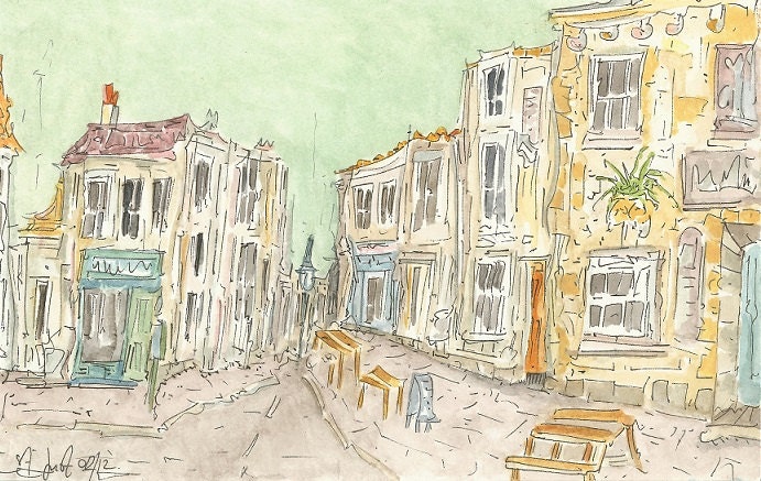 St Just, Cornwall, England - Original Watercolor Painting