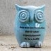 Fathers day owl home decor on robins egg blue