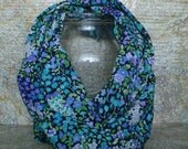 Long Infinity Scarf - Spring Accessories - Floral Scarf- Gifts for Her