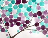 Watercolor Wedding Guest Book Alternative - anniversary bridal shower love birds - Guest book wedding tree of life