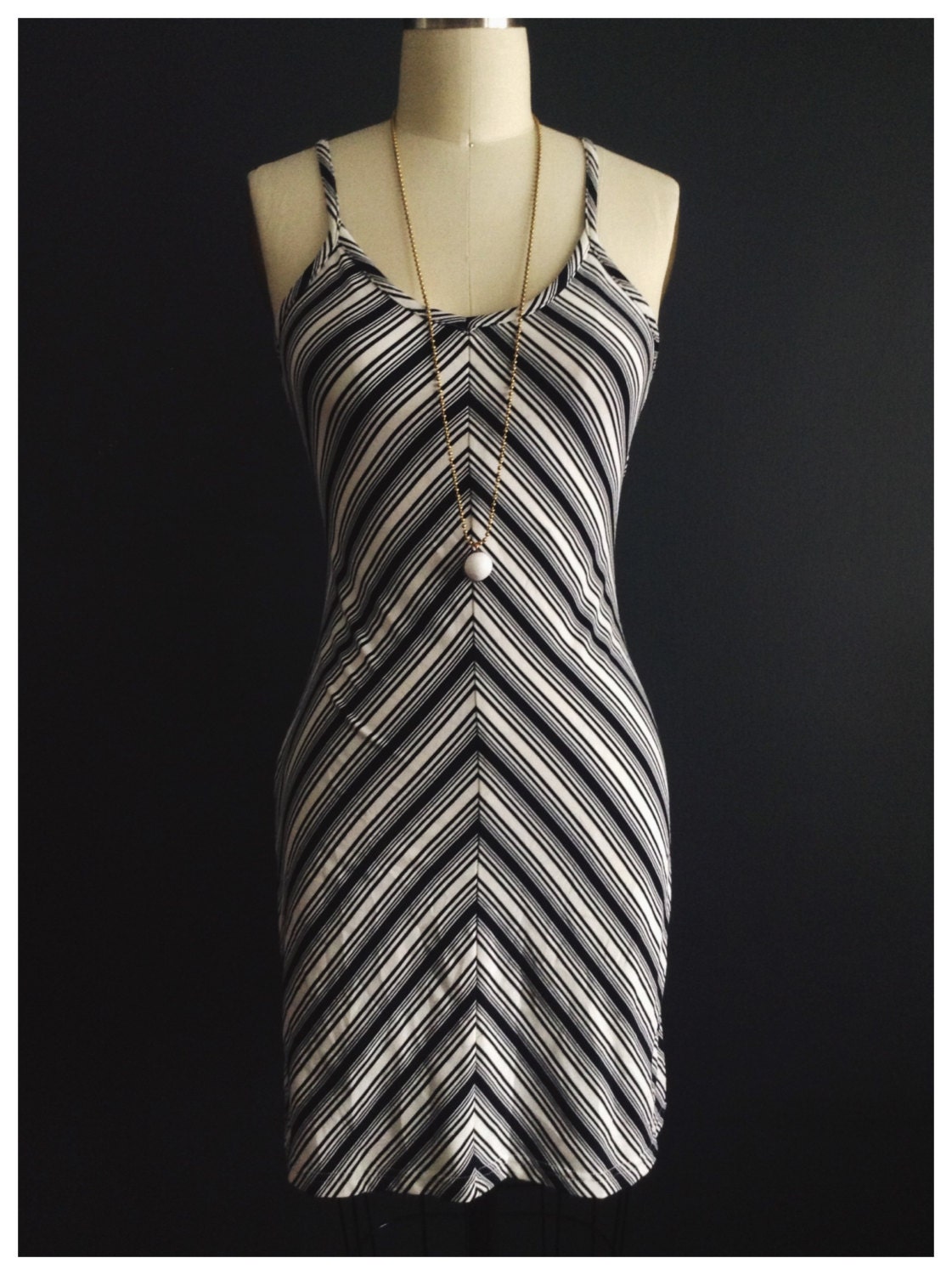 SALE Vintage chevron tank dress