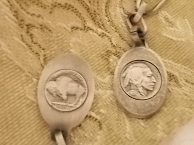 Authentic Buffalo / Indian Head Nickel  keychain in  brushed silvertone 1930 and 1935 excellent gift  Carry your Totem animal