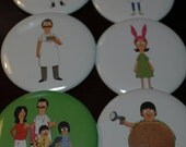 bobs burgers complete set of 6 2.25 inch buttons