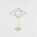 Brass Pendulum Himmeli  / Modern Hanging Mobiles / Geometric Sculpture