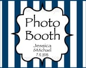Photo Booth Sign, Striped Photo Booth, Wedding Sign, Photo Both Digital File, Photo Booth Template