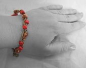 Hemp and Wood Beads Bracelet