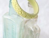 pastel avocado green resin bangle cinnabar style