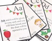 Children's Alphabet Prayer Cards and Wall Art