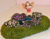 Dollhouse Miniature fish pond with fairy