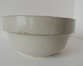 Sale///Old Gray Large Pottery Salt Glazed Mixing Bowl