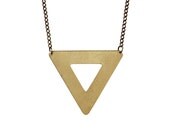 triangle outline necklace
