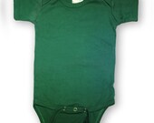 Blank green infant onesie size 3-6 months