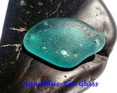 DOUBLE Drilled Rare Aqua / Teal LARGE Sea Glass  For Bracelet, Pendant Or Focal Point  (576)