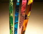 Mesh water 6 in acrylic hair stick you pick color