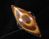 Genuine Wood Ring from Poland, Hand Carved and Polished