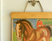 vintage linen farm illustration