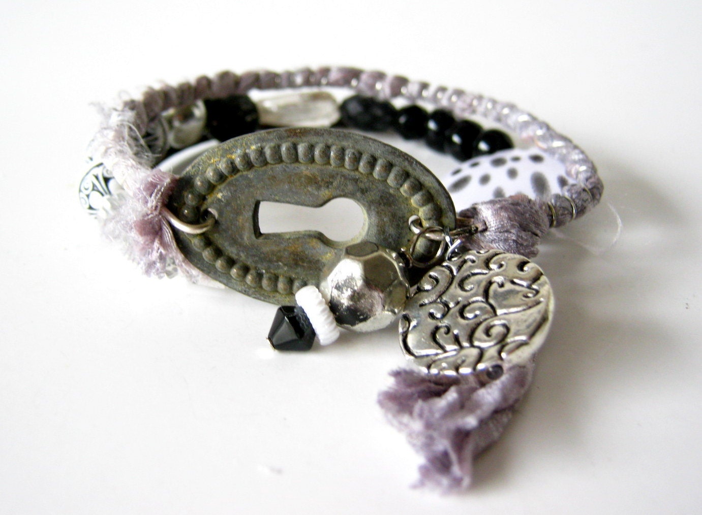 gypsy bangle stack bracelets - boho vintage inspired - mini stack - 3 bangles