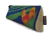 Boutique Burlap Zipper Clutch Purse. Repurposed Kauai USA Coffee Bag. Handmade in Hawaii.