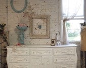 Painted Cottage Chic Shabby White French Dresser DR84
