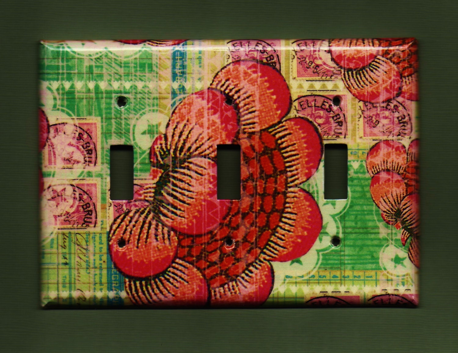Sakura Triple Switchplate cover