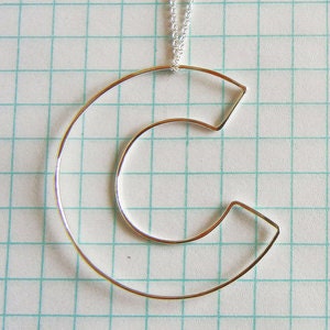 Initial Necklace in sterling silver