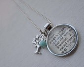 Vintage Dictionary  Necklace Pendant YOGA
