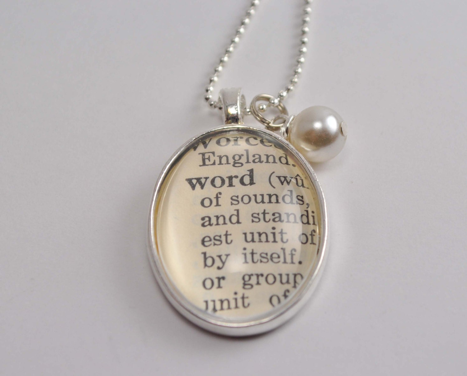 WORD of the YEAR Personalized Vintage Dictionary Word Necklace Pendant 2013